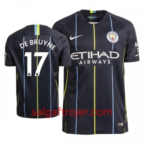 Manchester City Fodboldtrøjer De Bruyne 17 Udebanesæt 2018/19 Kort ærmer Manchester City Fodboldtrøjer De Bruyne 17 Udebanesæt 2018/19 Kort ærmer